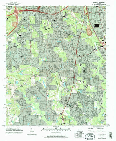 United States Geological Survey Riverdale, GA (1993, 24000-Scale) digital map