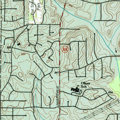 United States Geological Survey Riverdale, GA (1993, 24000-Scale) digital map