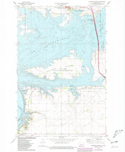 United States Geological Survey Riverdale North, ND (1972, 24000-Scale) digital map