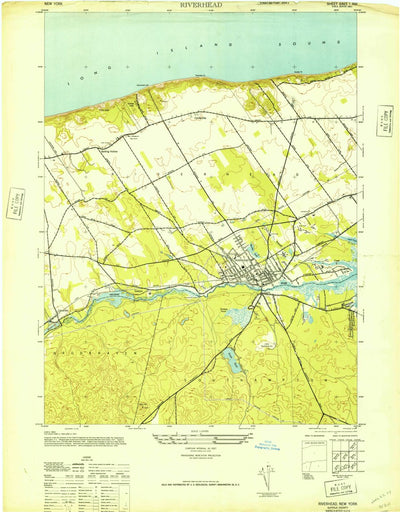 United States Geological Survey Riverhead, NY (1947, 24000-Scale) digital map