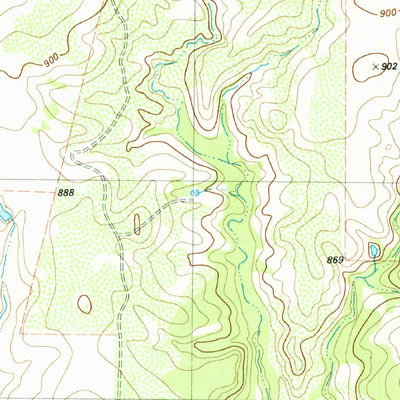 United States Geological Survey Riverland Cemetery, TX-OK (1985, 24000-Scale) digital map