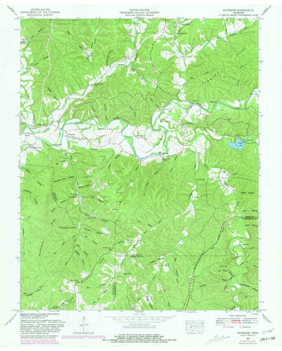 United States Geological Survey Riverside, TN (1951, 24000-Scale) digital map
