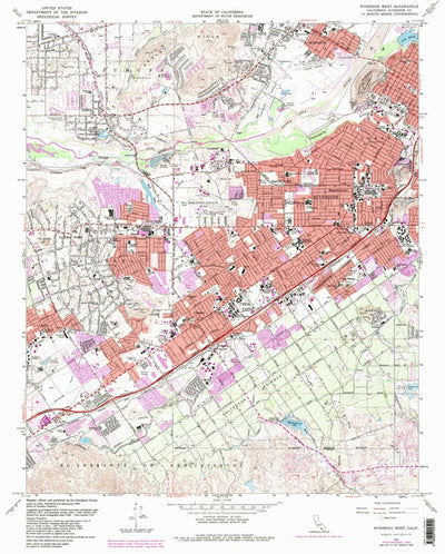 United States Geological Survey Riverside West, CA (1967, 24000-Scale) digital map