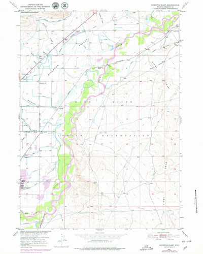 United States Geological Survey Riverton East, WY (1950, 24000-Scale) digital map
