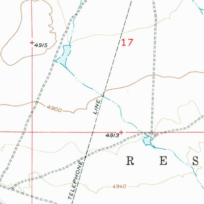 United States Geological Survey Riverton East, WY (1950, 24000-Scale) digital map