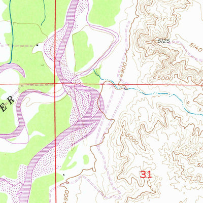 United States Geological Survey Riverton East, WY (1950, 24000-Scale) digital map