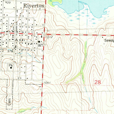 United States Geological Survey Riverton, IA (1981, 24000-Scale) digital map