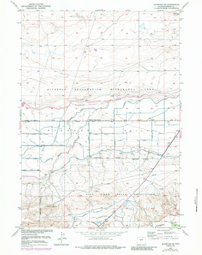 United States Geological Survey Riverton NE, WY (1957, 24000-Scale) digital map