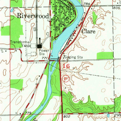 United States Geological Survey Riverwood, IN (1953, 24000-Scale) digital map
