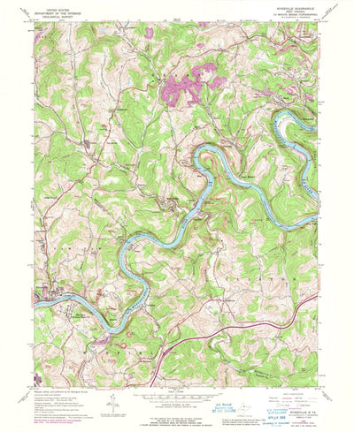 United States Geological Survey Rivesville, WV (1960, 24000-Scale) digital map