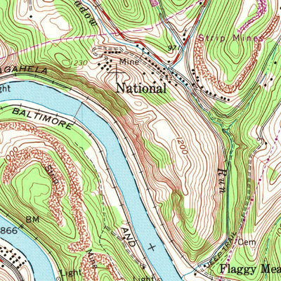 United States Geological Survey Rivesville, WV (1960, 24000-Scale) digital map