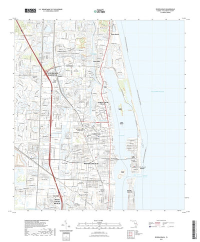 United States Geological Survey Riviera Beach, FL (2021, 24000-Scale) digital map