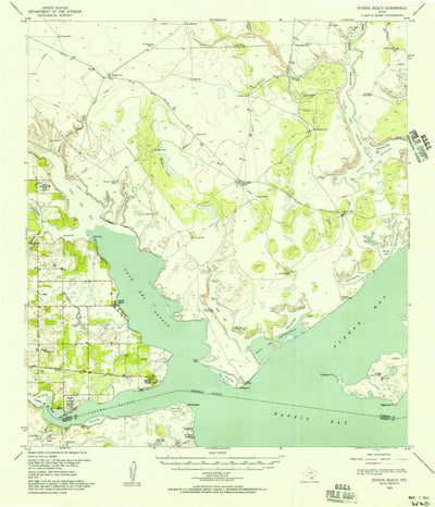 United States Geological Survey Riviera Beach, TX (1952, 62500-Scale) digital map
