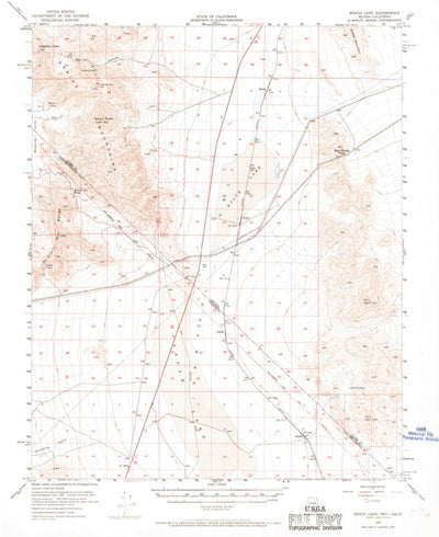 United States Geological Survey Roach Lake, NV-CA (1955, 62500-Scale) digital map