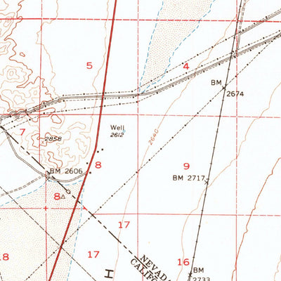 United States Geological Survey Roach Lake, NV-CA (1955, 62500-Scale) digital map