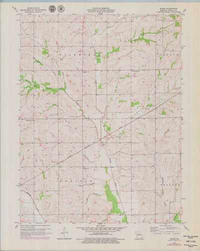 United States Geological Survey Roads, MO (1957, 24000-Scale) digital map