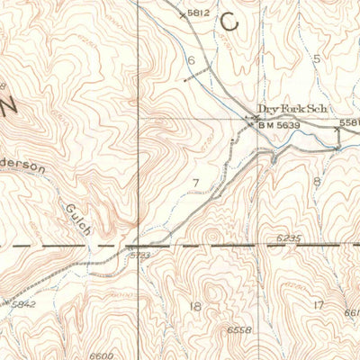 United States Geological Survey Roan Creek, CO (1929, 62500-Scale) digital map