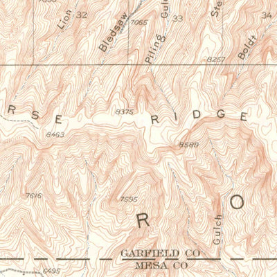 United States Geological Survey Roan Creek, CO (1929, 62500-Scale) digital map