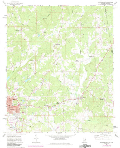 United States Geological Survey Roanoke East, AL-GA (1969, 24000-Scale) digital map