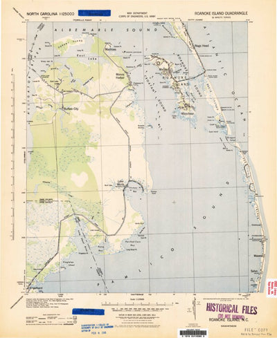 United States Geological Survey Roanoke Island, NC (1943, 125000-Scale) digital map