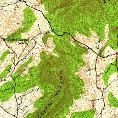 United States Geological Survey Roanoke, VA (1929, 62500-Scale) digital map