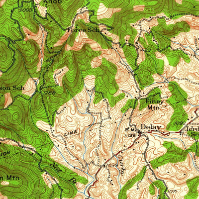 United States Geological Survey Roanoke, VA (1929, 62500-Scale) digital map