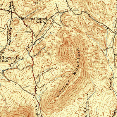 United States Geological Survey Roanoke, VA (1933, 62500-Scale) digital map