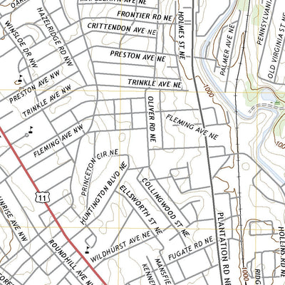 United States Geological Survey Roanoke, VA (2022, 24000-Scale) digital map