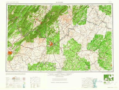 United States Geological Survey Roanoke, VA-WV (1963, 250000-Scale) digital map