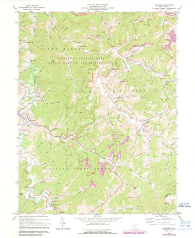 United States Geological Survey Roanoke, WV (1966, 24000-Scale) digital map