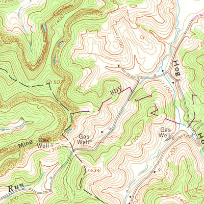 United States Geological Survey Roanoke, WV (1966, 24000-Scale) digital map