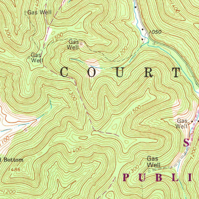 United States Geological Survey Roanoke, WV (1966, 24000-Scale) digital map