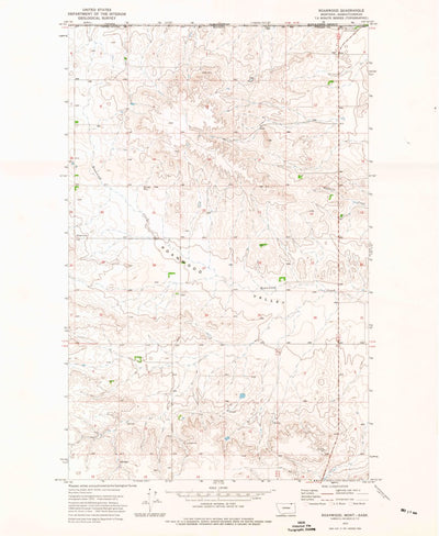 United States Geological Survey Roanwood, MT (1973, 24000-Scale) digital map