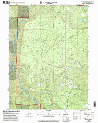 United States Geological Survey Roaring Creek, CA (1998, 24000-Scale) digital map