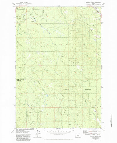 United States Geological Survey Roaring Creek, OR (1979, 24000-Scale) digital map