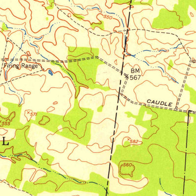 United States Geological Survey Roaring Spring, KY-TN (1951, 24000-Scale) digital map