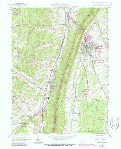 United States Geological Survey Roaring Spring, PA (1963, 24000-Scale) digital map