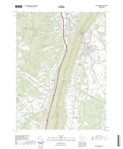 United States Geological Survey Roaring Spring, PA (2023, 24000-Scale) digital map