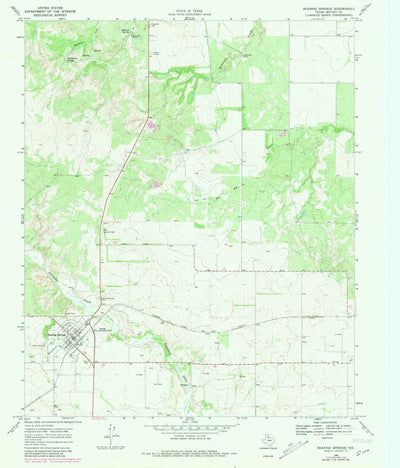 United States Geological Survey Roaring Springs, TX (1968, 24000-Scale) digital map