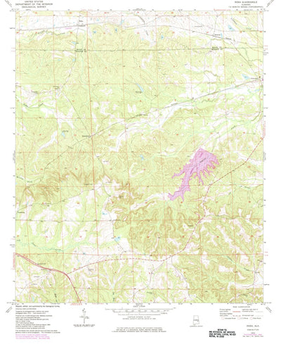 United States Geological Survey Roba, AL (1973, 24000-Scale) digital map