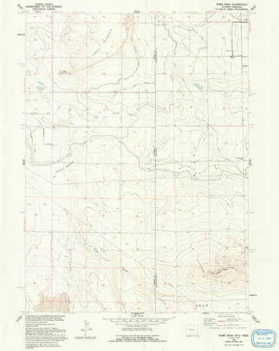 United States Geological Survey Robb Draw, WY-NE (1960, 24000-Scale) digital map