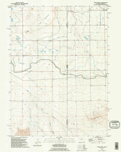 United States Geological Survey Robb Draw, WY-NE (1990, 24000-Scale) digital map