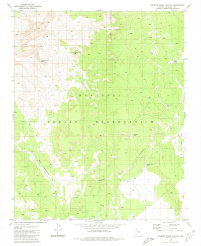United States Geological Survey Robbers Roost Canyon, AZ (1980, 24000-Scale) digital map