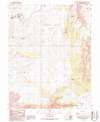 United States Geological Survey Robbers Roost Flats, UT (1986, 24000-Scale) digital map