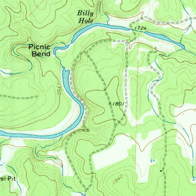 United States Geological Survey Robbers Roost, TX (1970, 24000-Scale) digital map