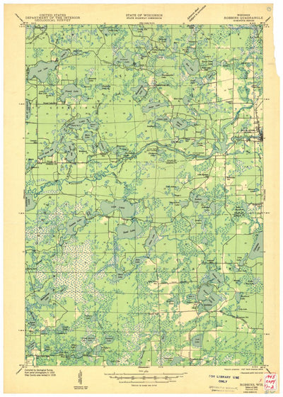 United States Geological Survey Robbins, WI (1945, 48000-Scale) digital map