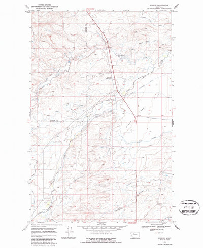 United States Geological Survey Robere, MT (1968, 24000-Scale) digital map