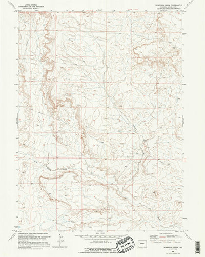 United States Geological Survey Roberson Creek, WY (1969, 24000-Scale) digital map