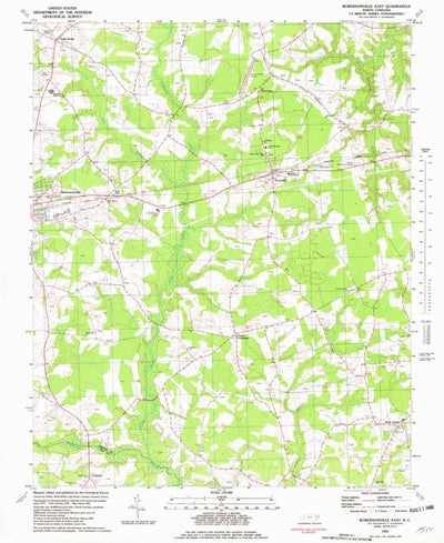 United States Geological Survey Robersonville East, NC (1981, 24000-Scale) digital map