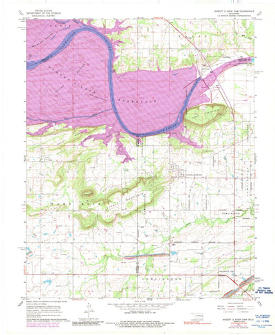 United States Geological Survey Robert S Kerr Dam, OK (1967, 24000-Scale) digital map